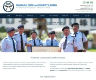 Sunkoshigurkha.com(Sunkoshi Gurkha Security) Screenshot