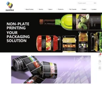 Sunlea-Packaging.com(Label Printing Services) Screenshot