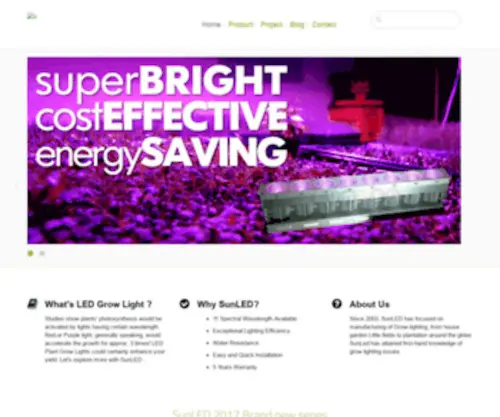 Sunledgrowlight.com(Sun LED Grow Lights) Screenshot