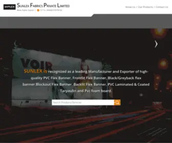 Sunlexflexbanners.com(Sunlex Fabrics Private Limited) Screenshot