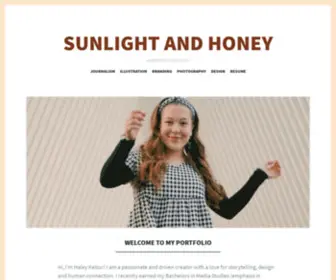 Sunlightandhoney.com(Portfolio for haley keizur) Screenshot