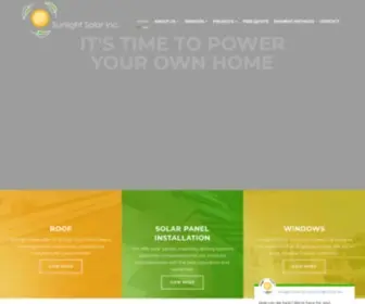 Sunlightsolarinc.com(Sunlight Solar Inc. located in southern California) Screenshot