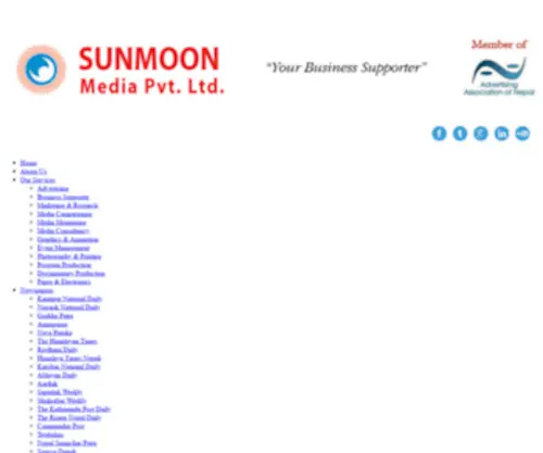 Sunmoonmedia.com.np(Sunmoonmedia) Screenshot