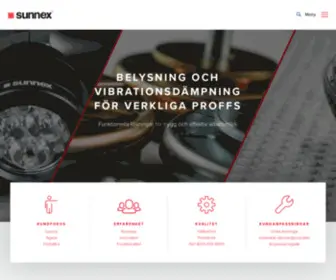 Sunnex.se(Sunnex Equipment AB) Screenshot