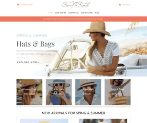 Sunnsand.com(Sun N Sand Hats & Bags For Women) Screenshot