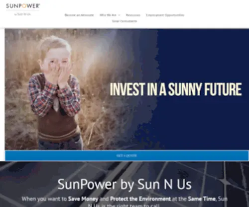 Sunnussolar.com(Saving Money and Protecting the Environment at the same time) Screenshot