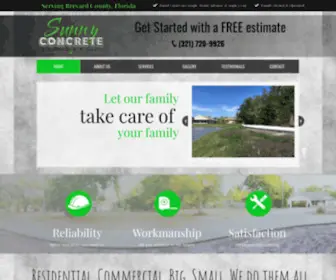 Sunnyconcrete.com(Concrete Contractors in Cocoa and Merritt Island) Screenshot