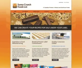 Sunnycrunch.ca(Manufacturer of Private) Screenshot