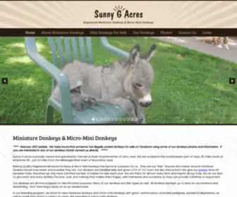 Sunnygacres.com(Sunny G Acres Miniature Donkeys) Screenshot