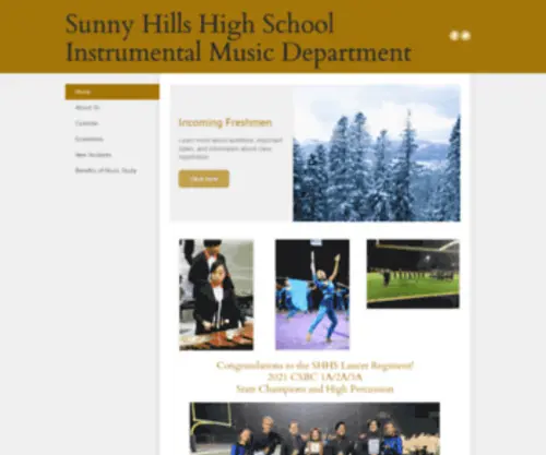 Sunnyhillsmusic.com(Sunny Hills High School Instrumental Music Department) Screenshot