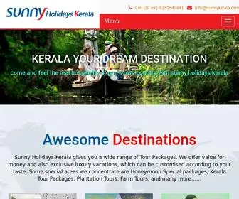 Sunnyholidayskerala.com(Book Budget Kerala Honeymoon Packages and Kerala Tour Packages) Screenshot