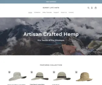 Sunnylifehats.com(Hemp Hats Hand crafted eco textile sun hat offers) Screenshot