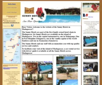 Sunnymada.com(Hotels Antananarivo Madagascar list of the Sunny Hotels in Madagascar) Screenshot