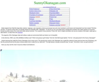Sunnyokanagan.com(The Sunny Okanagan Valley) Screenshot