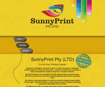 Sunnyprint.co.za(Sunny Print) Screenshot