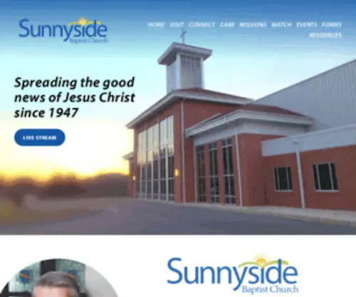 Sunnysidebaptistchurch.org(Sunnyside Baptist Church) Screenshot