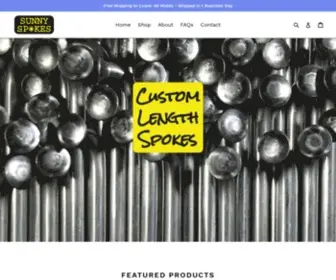 Sunnyspokes.com(Custom Length Bicycle Spokes) Screenshot