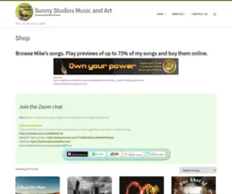 Sunnystudios.com.au(Sunny Studios Music and Art) Screenshot