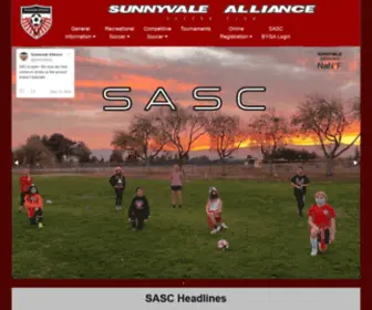 Sunnyvalesoccer.org(Sunnyvale Alliance Soccer Club) Screenshot