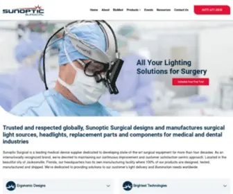 Sunopticsurgical.com(Surgical Headlights) Screenshot