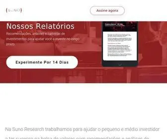 Sunoresearch.com.br(Suno Research) Screenshot