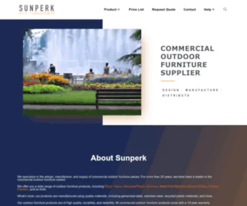 Sunperk.ca(We are dedicated to supplying commercial grade outdoor furniture) Screenshot