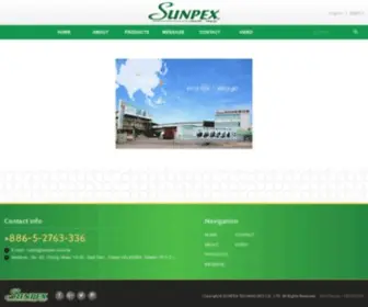 Sunpex.com.tw(SUNPEX TECHNOLOGY CO) Screenshot