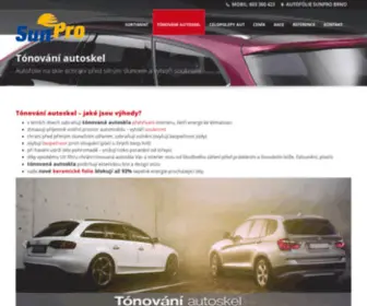 Sunpro.cz(Tónování autoskel v Brně) Screenshot