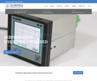 Sunproinst.com(Sunpro Instruments (India) Pvt Ltd) Screenshot