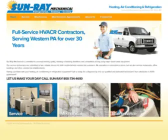 Sunrayheating.com(Sun-Ray Mechanical, Inc) Screenshot