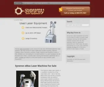 Sunraylaser.com(Sunray Laser Equipment) Screenshot