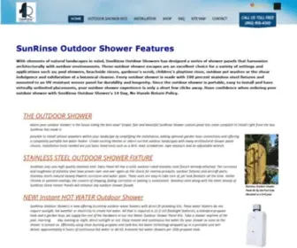 Sunrinseshowers.com(100 Percent Stainless Steel Outdoor Showers Since 2015) Screenshot