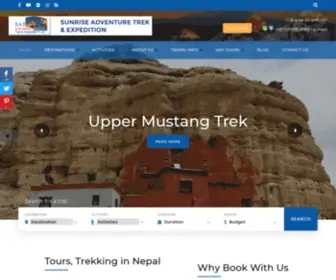 Sunriseadventuretrek.com(Trekking in Nepal) Screenshot