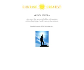 Sunrisecreative.co.uk(Sunrise Creative is taking a break) Screenshot