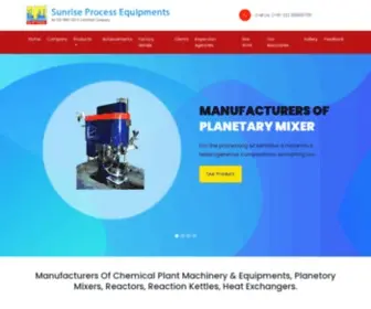 Sunriseequipments.com(Chemical Plant Machinery) Screenshot