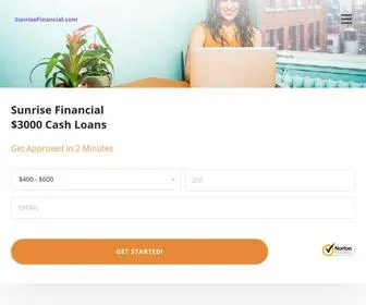 Sunrisefinancial.org(Sunrise Financial.com) Screenshot