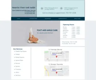 Sunrisefootandankle.com(Foot and Ankle Specialists) Screenshot