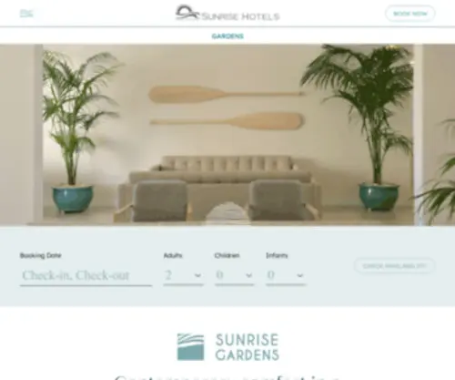 Sunrisegardens.com.cy(Sunrise Hotels) Screenshot
