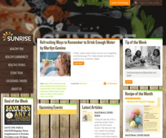 Sunrisehealthfoods.com(Sunrise Health Foods) Screenshot