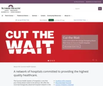 Sunrisehealthinfo.com(We offer the most technologically advanced hospital network in the Desert Southwest) Screenshot