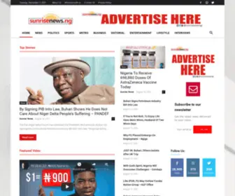 Sunrisenews.ng(Sunrise News) Screenshot