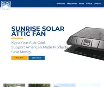 Sunrisesolar.com(Solar Attic Fans & Ventilation) Screenshot