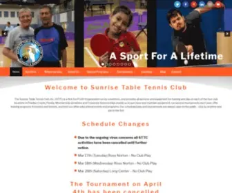 Sunrisetabletennis.com(Sunrise Table Tennis Club (STTC)) Screenshot