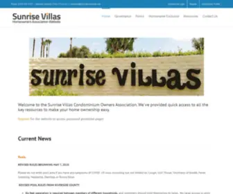 Sunrisevillashoa.com(HOA Website) Screenshot