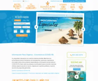 Sunscaperesorts.mx(Hoteles Sunscape Resorts & Spa) Screenshot