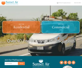 Sunsetair.com(Olympia, WA Heating and Electical Company) Screenshot