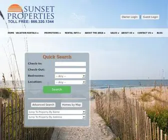 Sunsetbeachnc.com(Sunset Beach Vacation Rentals) Screenshot