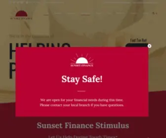 Sunsetfinance.net(Georgia Personal Loans) Screenshot