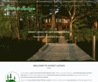 Sunsetlodges.com(Vintage Lakeside Vacationing for Every Season) Screenshot