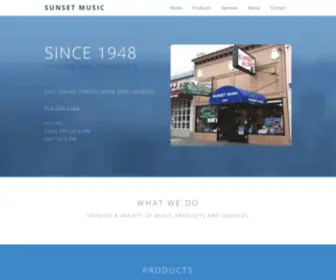 Sunsetmusicsf.com(Sunset Music) Screenshot